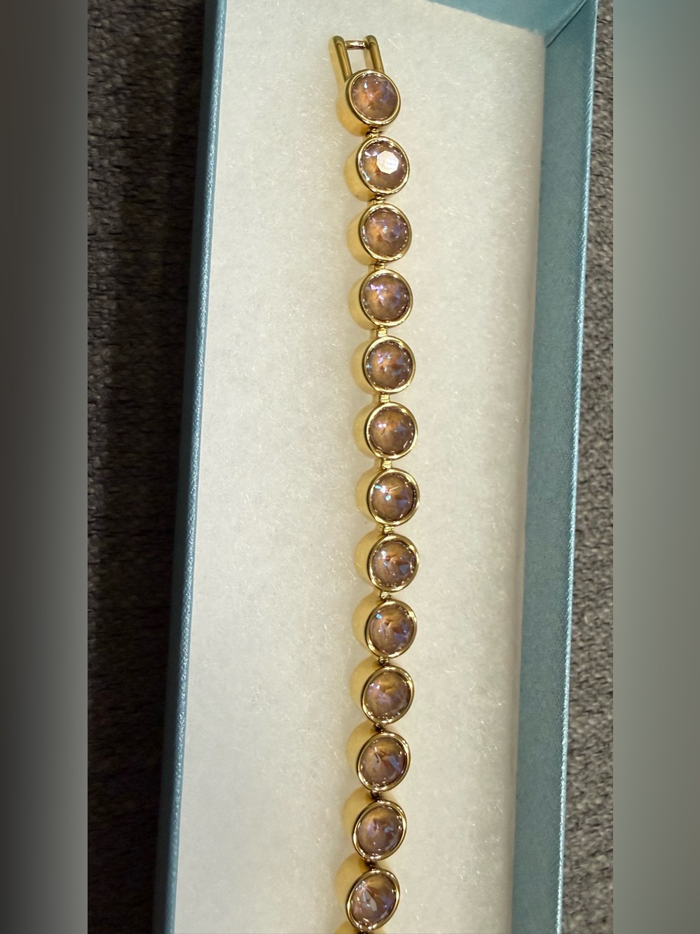 BNIB Touchstone Crystal by Swarovski Golden Ice Bracelet - Picture 4 of 7